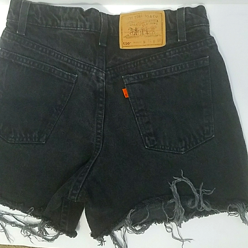 Vintage Levis 550 orange label cutoff denim shorts 1996 - Picture 1 of 8